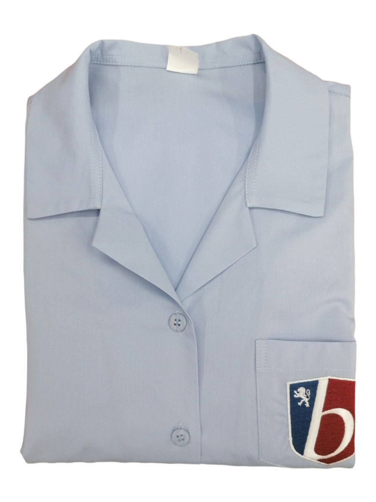 Women's Light Blue Short Sleeve Shirt