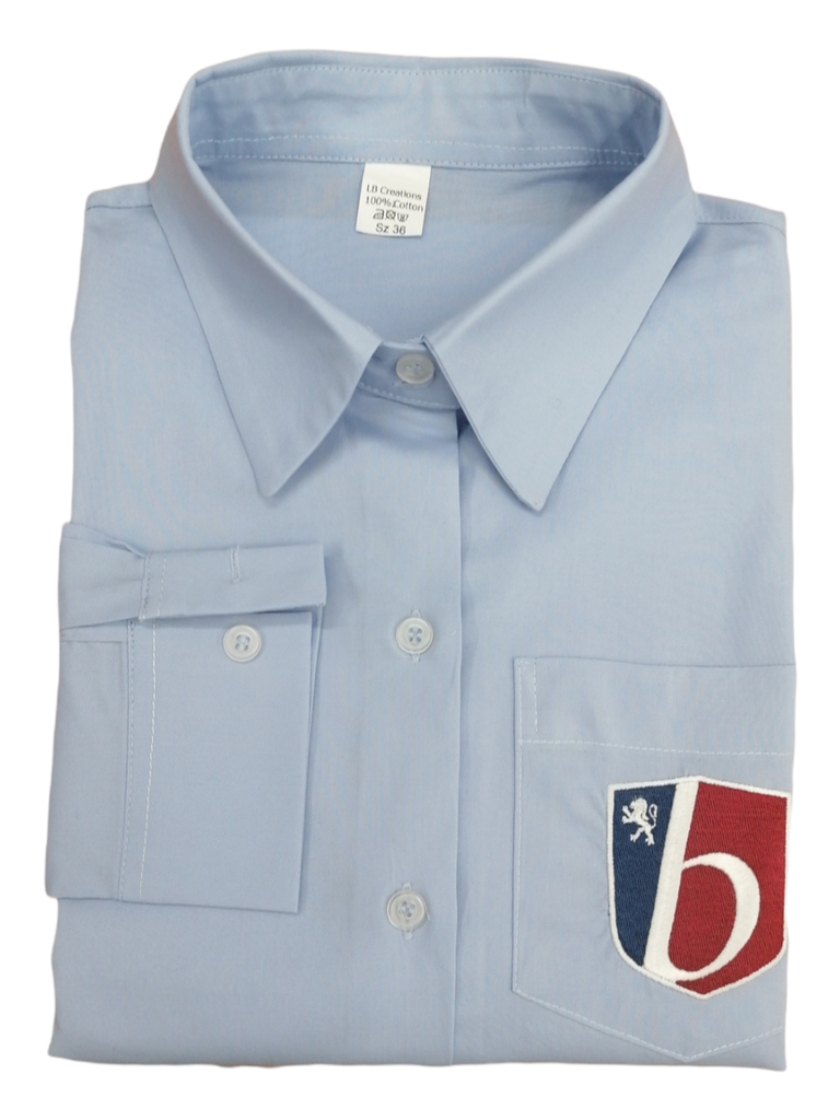 Women's Light Blue Long-Sleeve Shirt